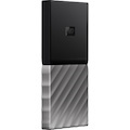 WD My Passport WDBKVX0020PSL-WESN 2 TB Portable Solid State Drive - 2.5" External - Black, Metallic Gray