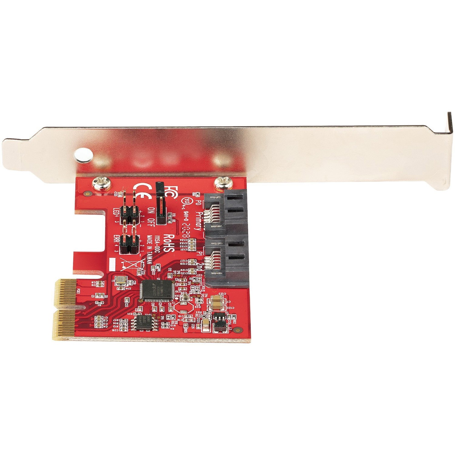 StarTech.com SATA PCIe Card, 2 Port PCIe SATA Expansion Card, 6Gbps SATA, PCI Express to SATA Adapter, SATA RAID, PCIe to SATA Converter