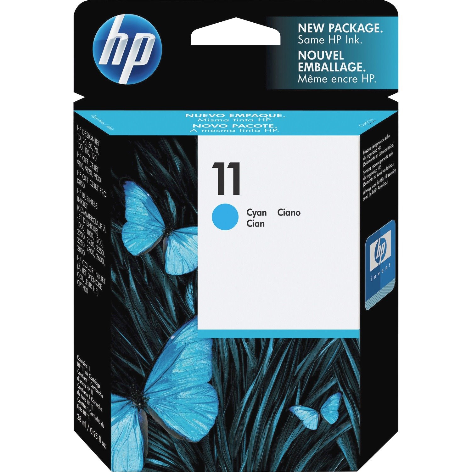 HP 11 Original Inkjet Ink Cartridge - Cyan - 1 Each