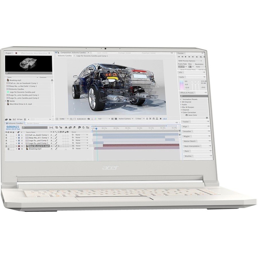 Acer ConceptD 7 CN715-71 CN715-71-71TE 15.6" Notebook - 4K UHD - Intel Core i7 i7-9750H - 16 GB - 1 TB SSD - English Keyboard - White