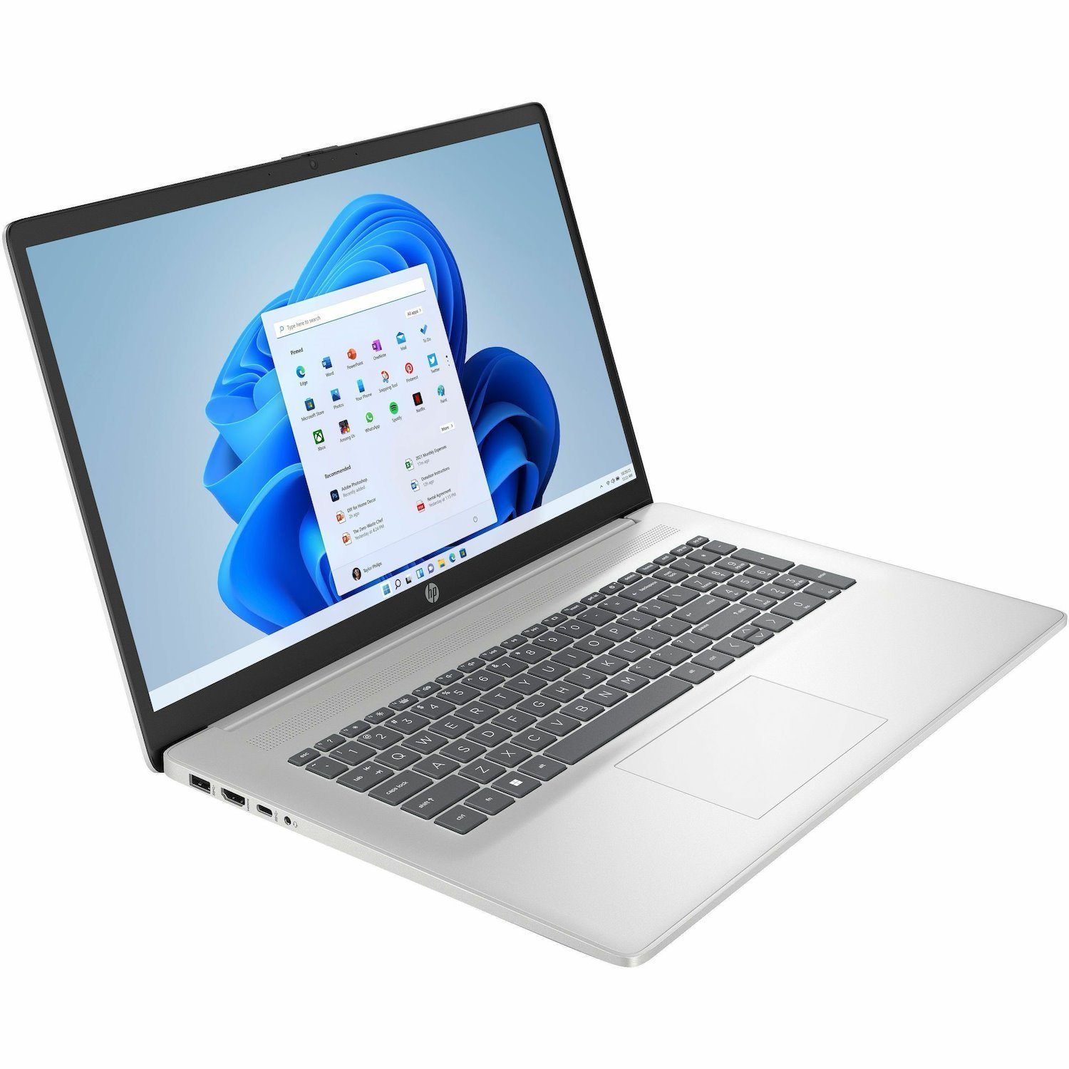 HP 17-cp3000 17-cp3005dx 17.3" Notebook - Full HD - AMD Ryzen 5 7430U - 8 GB - 512 GB SSD - Natural Silver