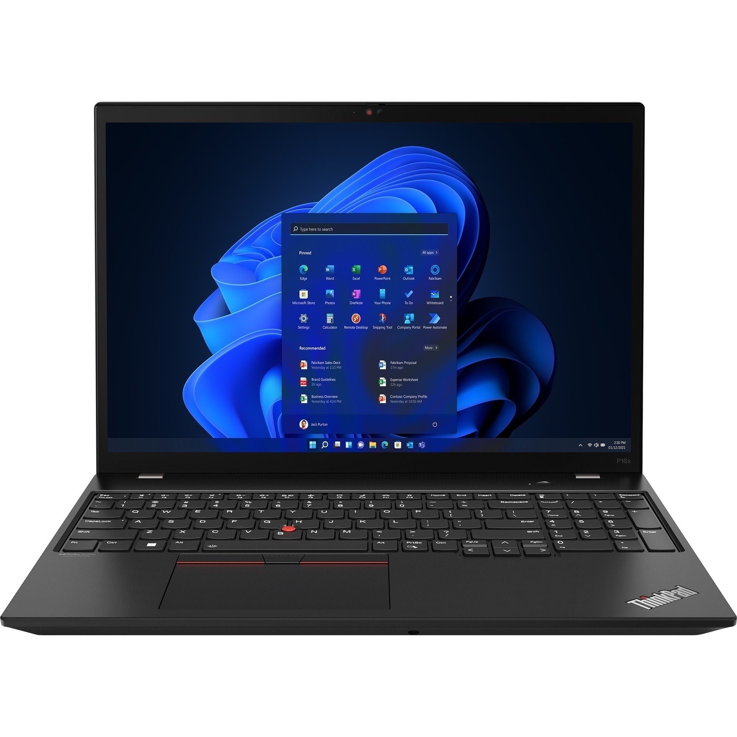 Lenovo ThinkPad P16s G1 21BT007BUS 16" Notebook - Full HD Plus - Intel Core i7 12th Gen i7-1260P - 16 GB - 512 GB SSD - English Keyboard - Black