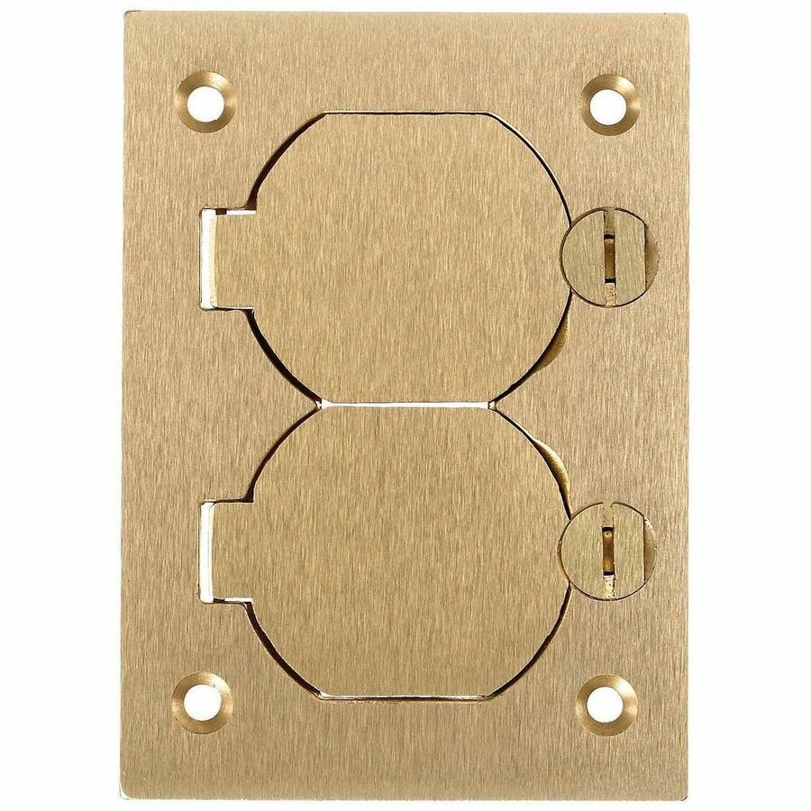 Hubbell F-Box CVR, Rect, Dup Flap, BRS