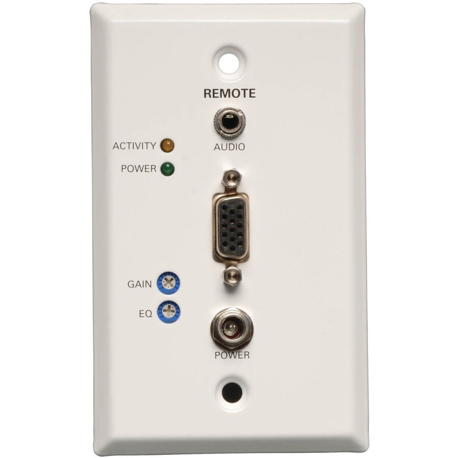 Eaton Tripp Lite Series VGA over Cat5/6 Extender, Wall Plate Receiver for Video/Audio, Up to 1000 ft. (305 m), TAA