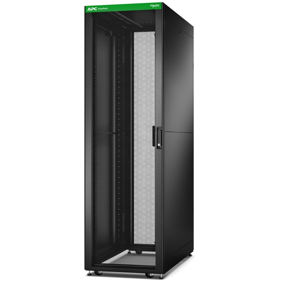 APC Easy Rack 600mm/42U/1100mm with Roof, Side panel, castors, feet and 4 Brackets, No Bottom, black 
