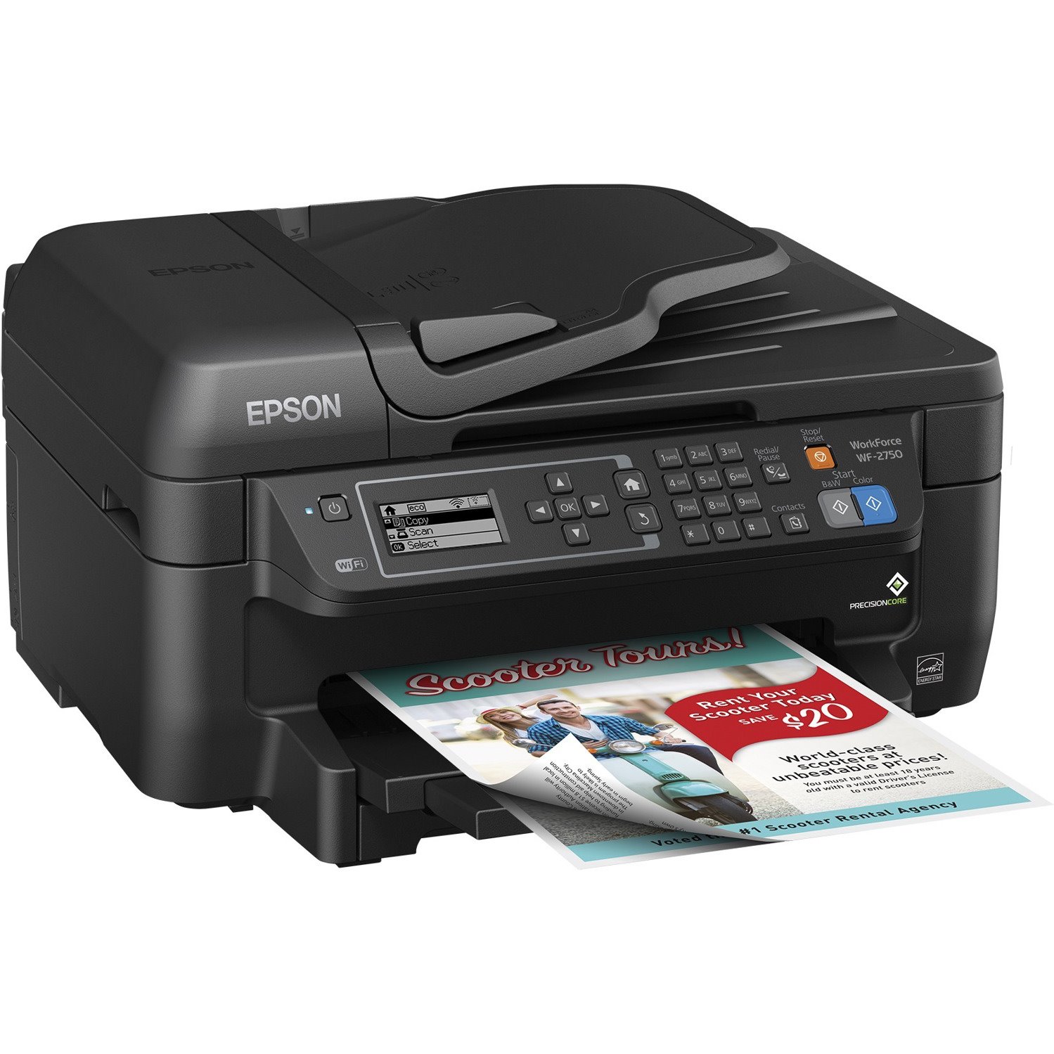 Epson WorkForce WF-2750 Wireless Inkjet Multifunction Printer - Colour