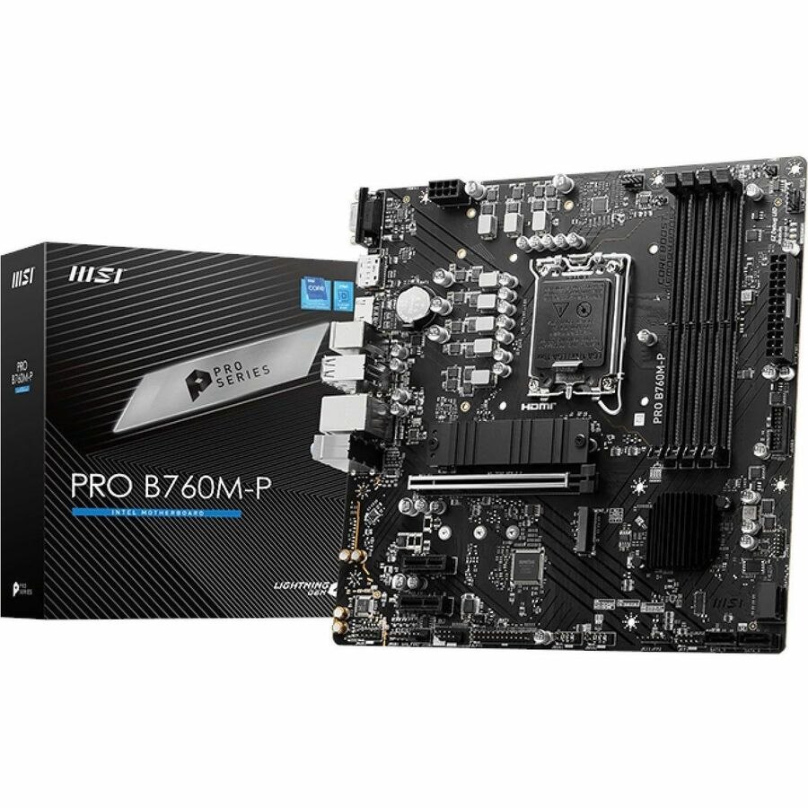 MSI PRO B760M-P Gaming Desktop Motherboard - Intel B760 Chipset - Socket LGA-1700 - Micro ATX