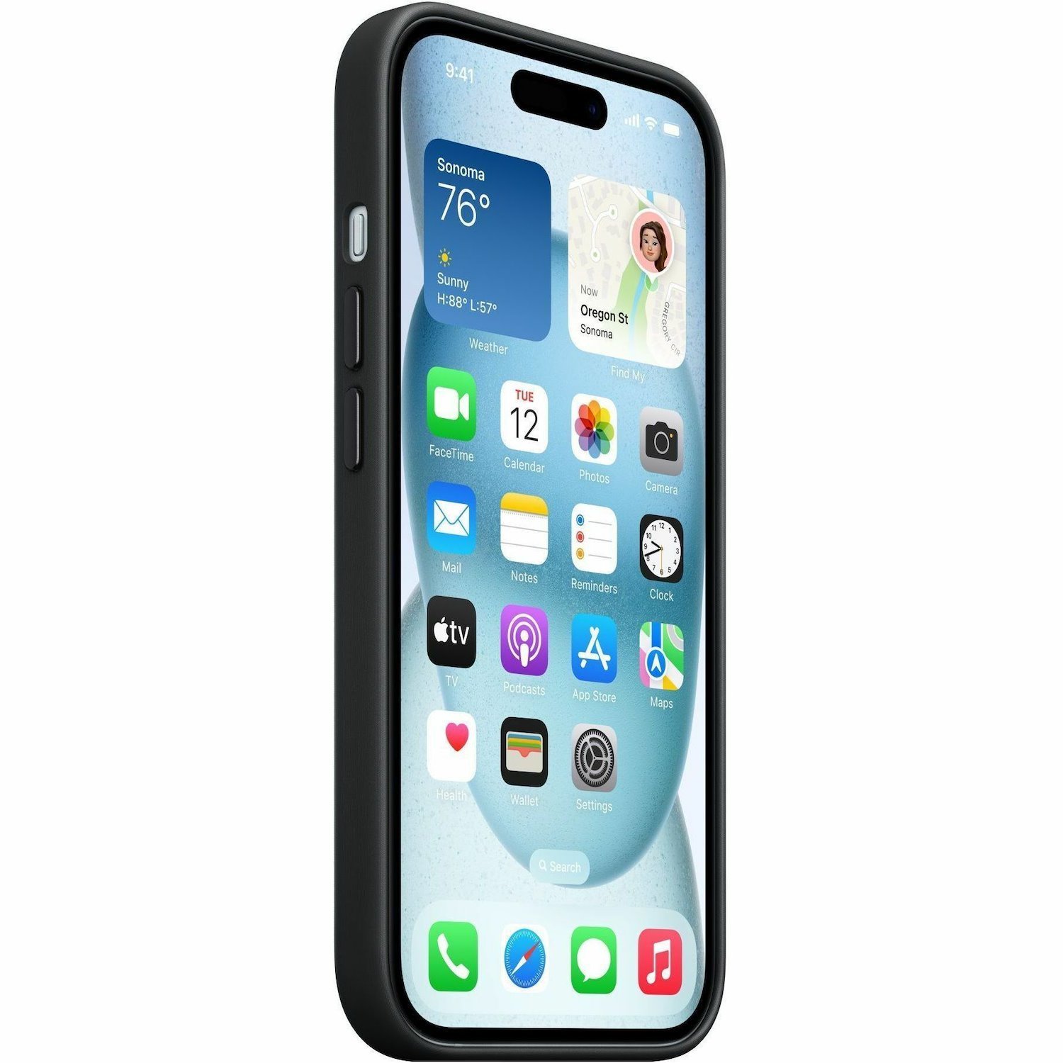 Apple iPhone 15 FineWoven Case with MagSafe - Black