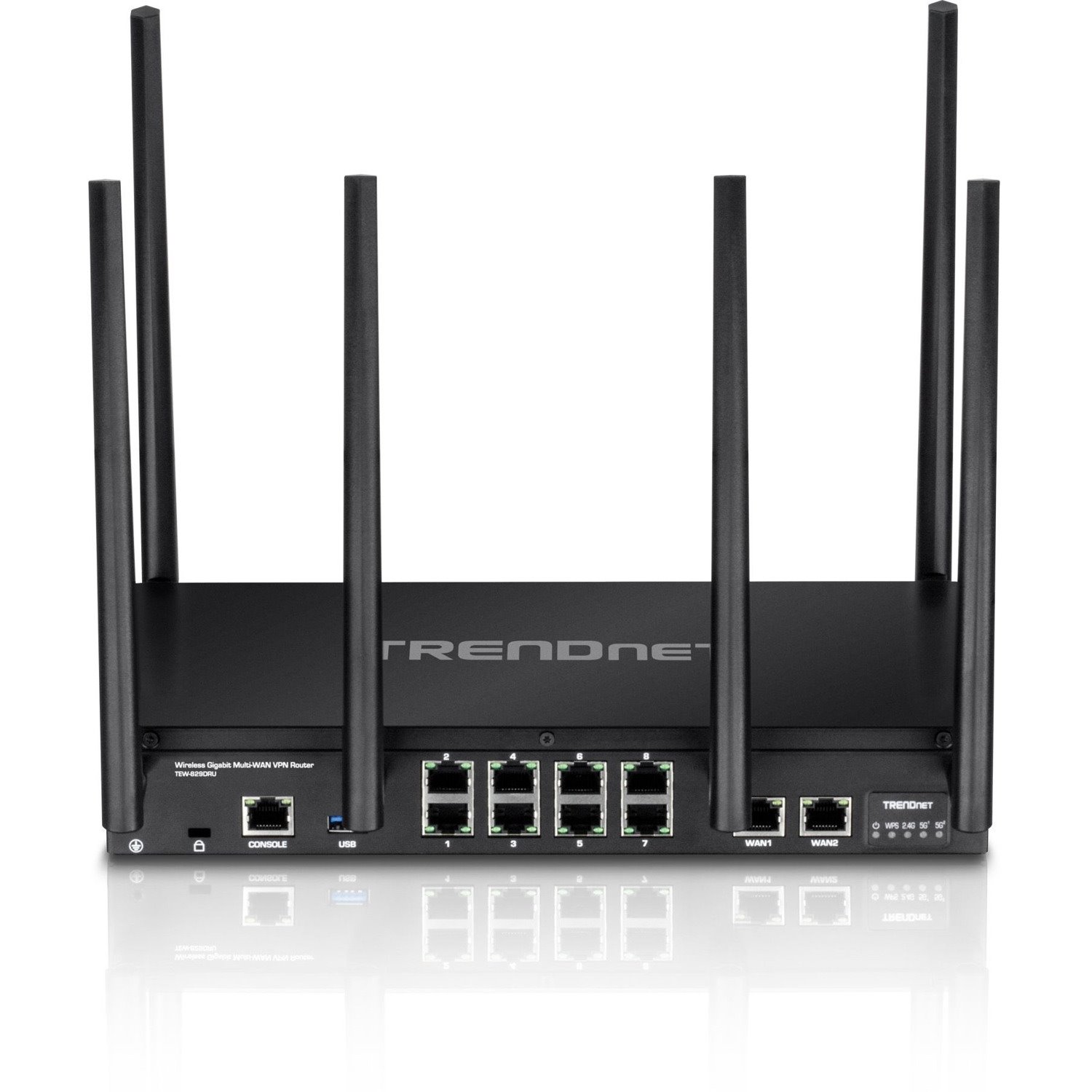 TRENDnet AC3000 Tri-Band Wireless Gigabit Dual-WAN VPN SMB Router, MU-MIMO, Wave 2,Internet Router, Whole Office-Home Wifi, Pre-Encrypted Wireless, QoS,Inter-VLAN Routing, Black, TEW-829DRU