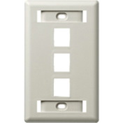 Hubbell INFINe Plate 1 gang, 3 port, office white