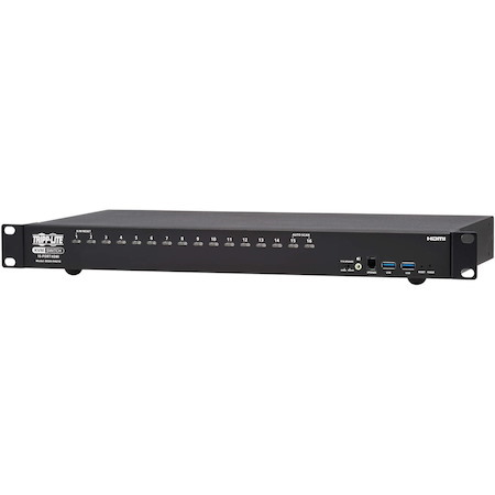 Eaton Tripp Lite Series 16-Port 4K HDMI/USB KVM Switch - 4K 60 Hz Video/Audio, USB Peripheral Sharing, 1U Rack-Mount, TAA