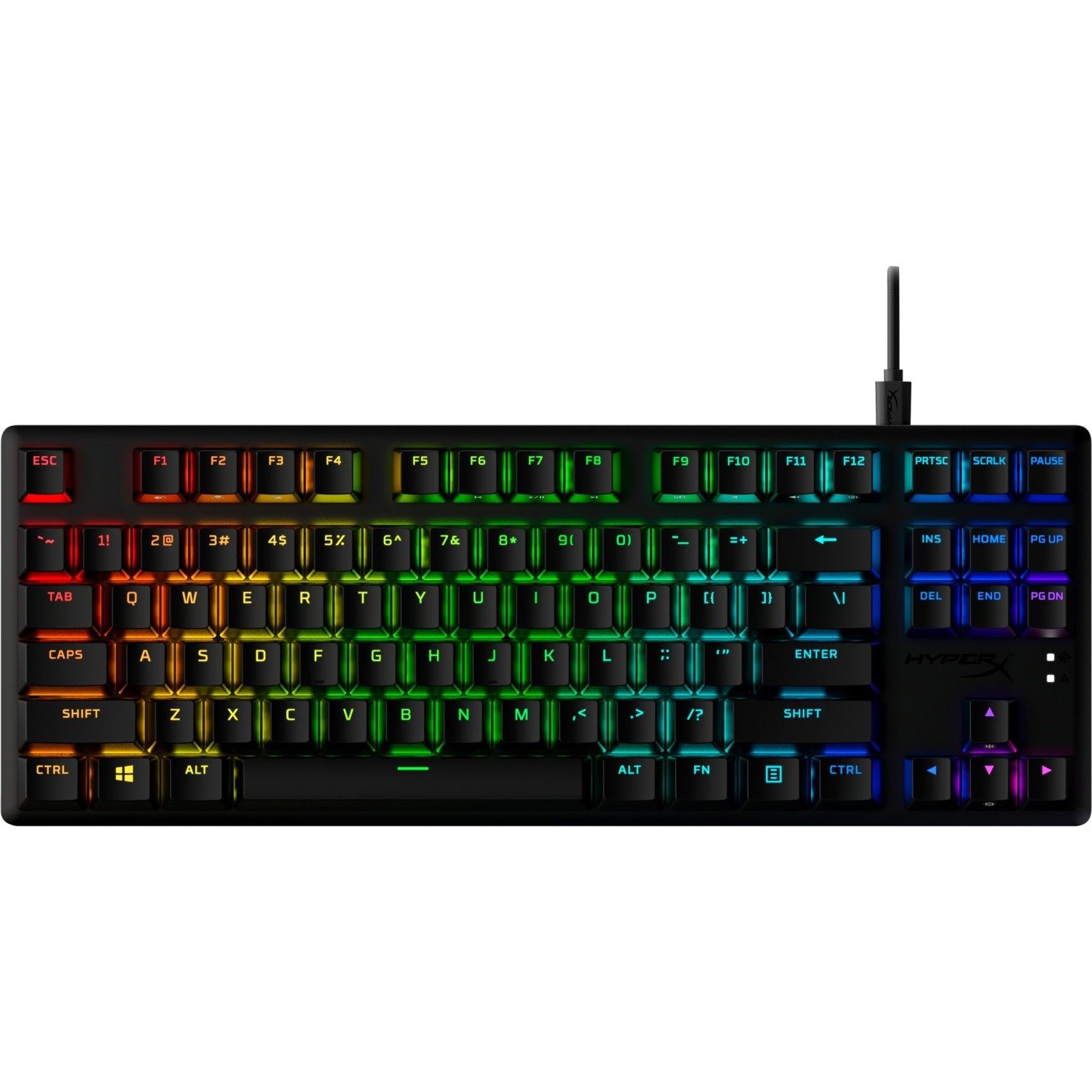 HyperX Alloy Origins Core Gaming Keyboard - Cable Connectivity - USB 2.0 Interface - RGB LED - English (US) - Black