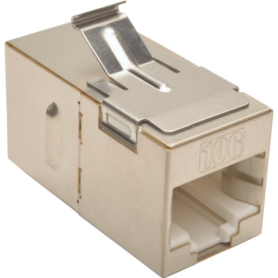 Eaton Tripp Lite Series Cat6a Straight-Through Modular Shielded In-Line Snap-In Coupler (RJ45 F/F), TAA