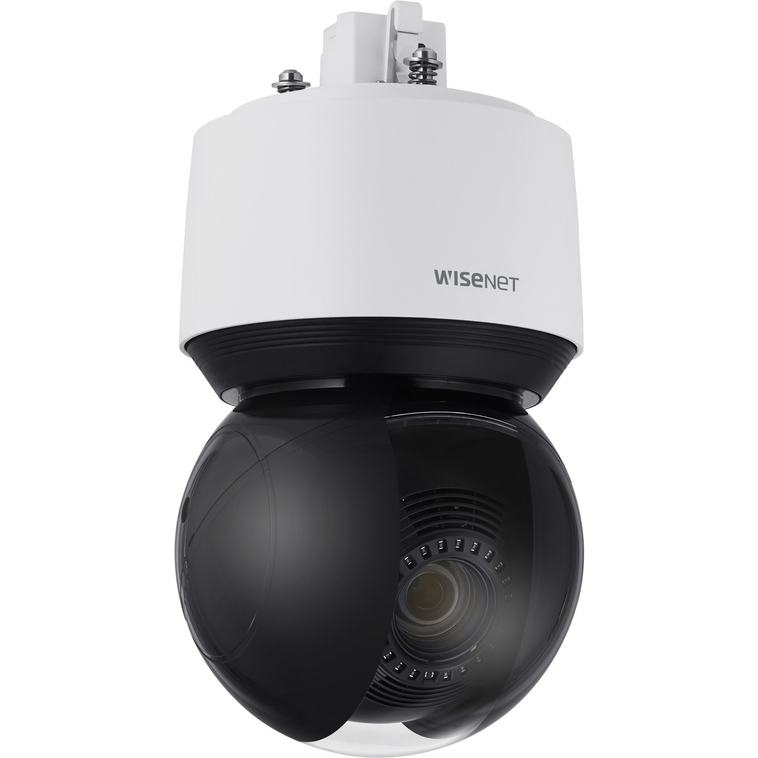 Wisenet XNP-8250R 6 Megapixel Indoor/Outdoor Network Camera - Color - Dome - White, Black