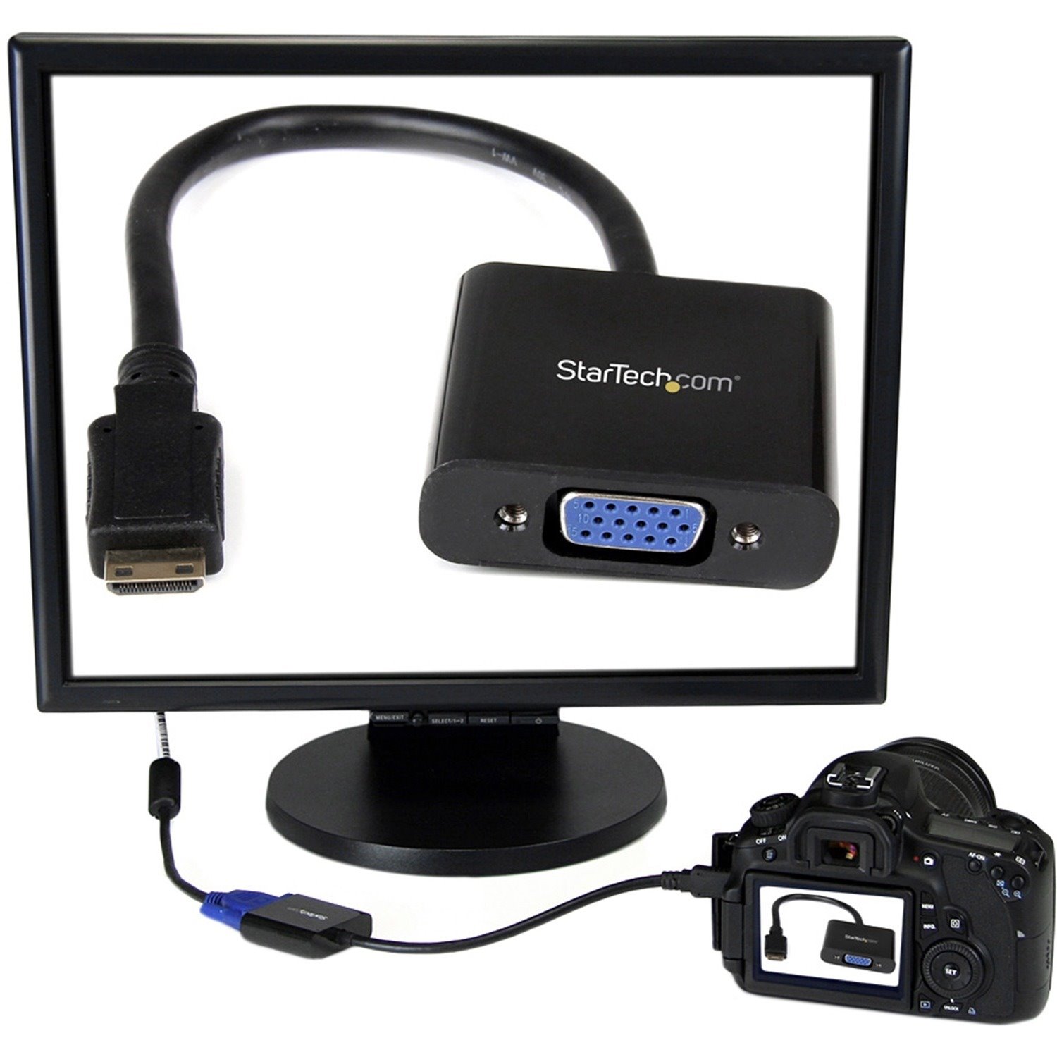 StarTech.com Mini HDMIÂ&reg; to VGA Adapter Converter for Digital Still Camera / Video Camera - 1920x1080