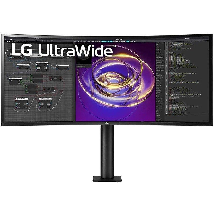 LG Ultrawide 34BP88CN-B 34" Class UW-QHD Curved Screen LCD Monitor - 21:9 - Black