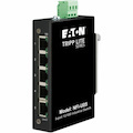 Eaton Tripp Lite Series 5-Port Unmanaged Industrial Ethernet Switch - 10/100 Mbps, Ruggedized, -40° to 75°C, DIN/Wall Mount, TAA