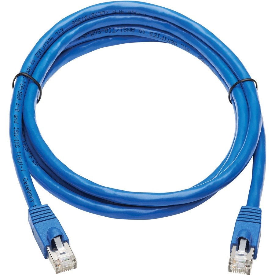 Eaton Tripp Lite Series Cat6a 10G Snagless F/UTP Ethernet Cable (RJ45 M/M), PoE, CMR-LP, Blue, 6 ft. (1.83 m), TAA