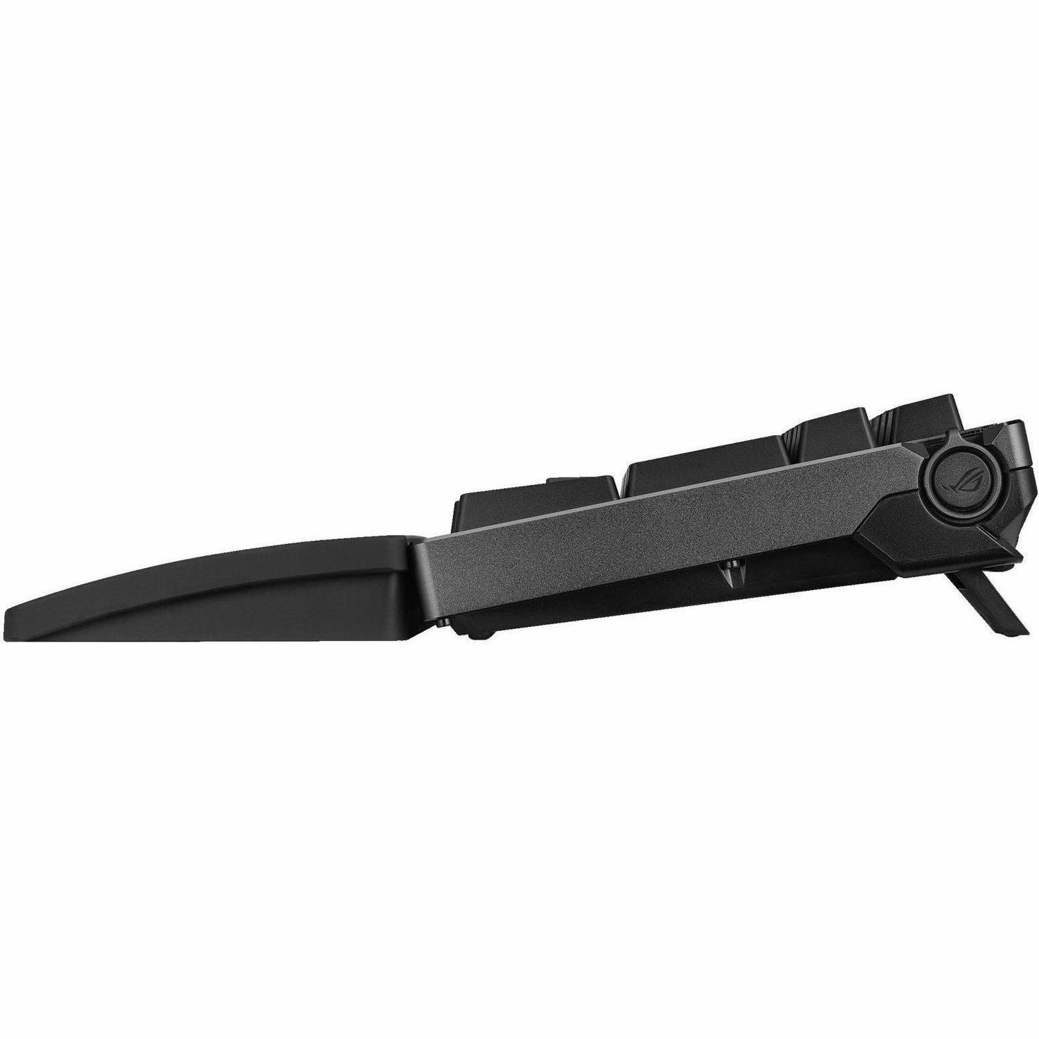 Asus ROG Azoth 96 HE Lite Gaming Keyboard - Compact - Wired/Wireless Connectivity - USB 2.0 Type A, USB Type C Interface - RGB LED - Black