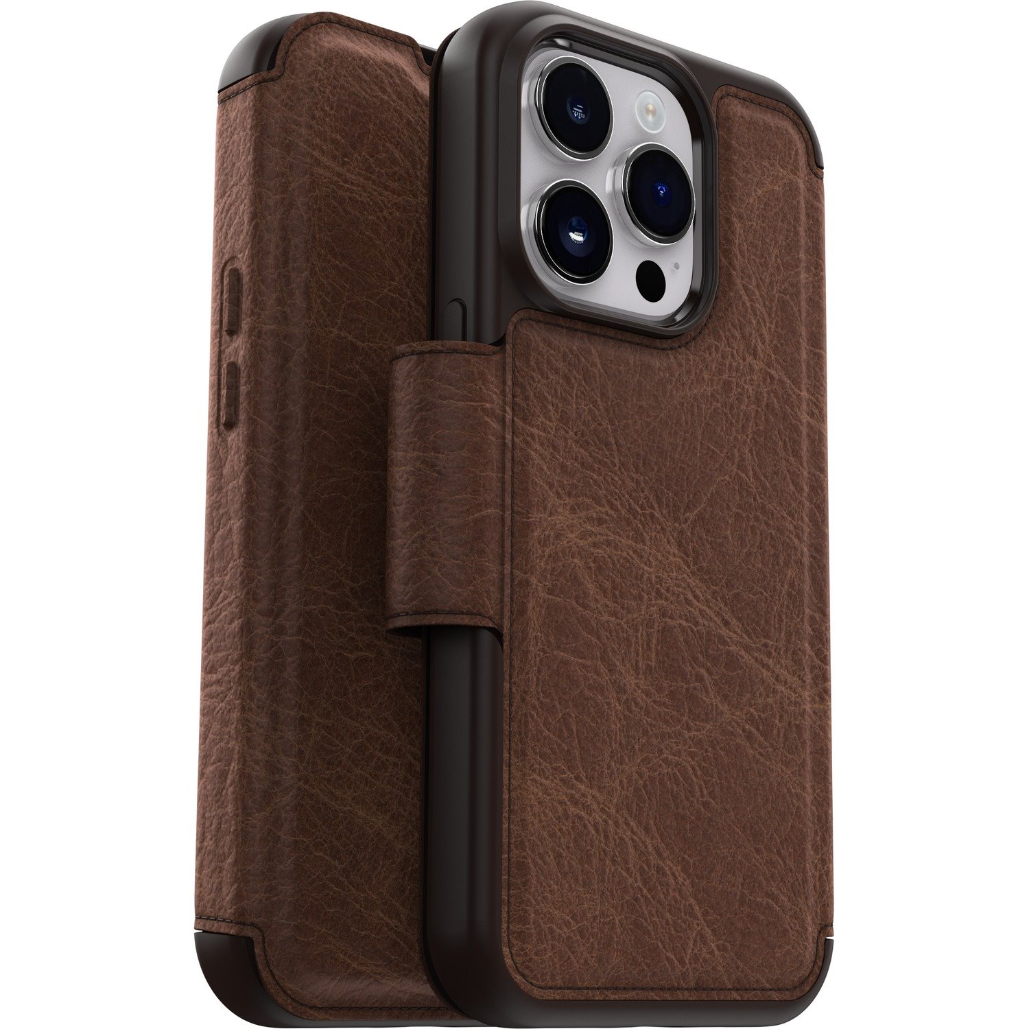 OtterBox Strada Carrying Case (Folio) Apple iPhone 14 Pro Smartphone - Espresso (Brown)