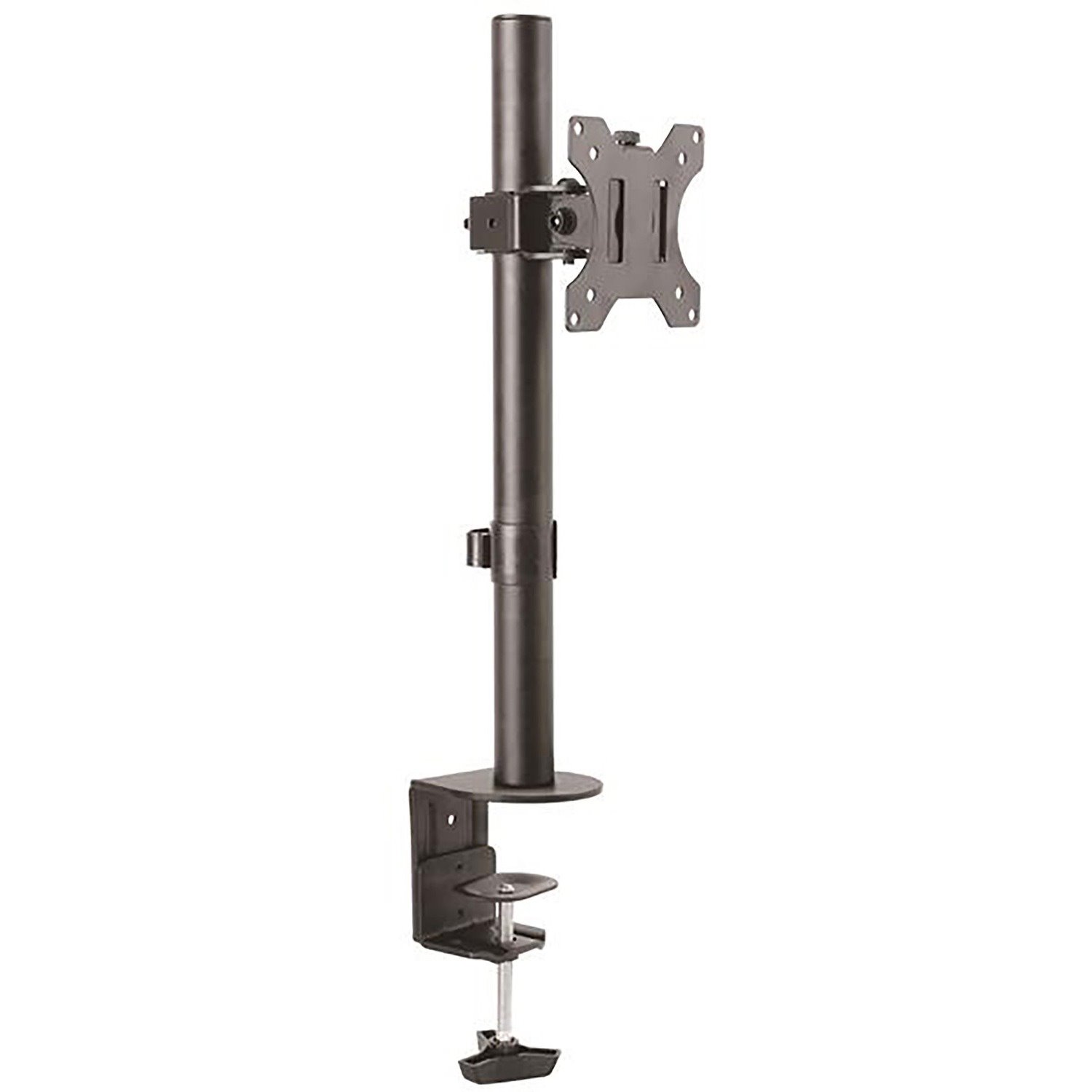 StarTech.com Single Monitor Desk Mount, Adjustable Monitor VESA Mount 34" (17.6lb/8kg) Display, Ergonomic Pole Mount Arm, C-Clamp/Grommet