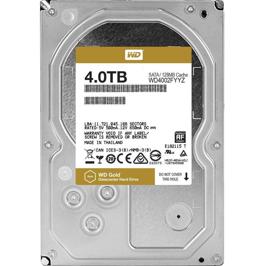 WD Gold WD4002FYYZ 4 TB Hard Drive - 3.5" Internal - SATA (SATA/600)