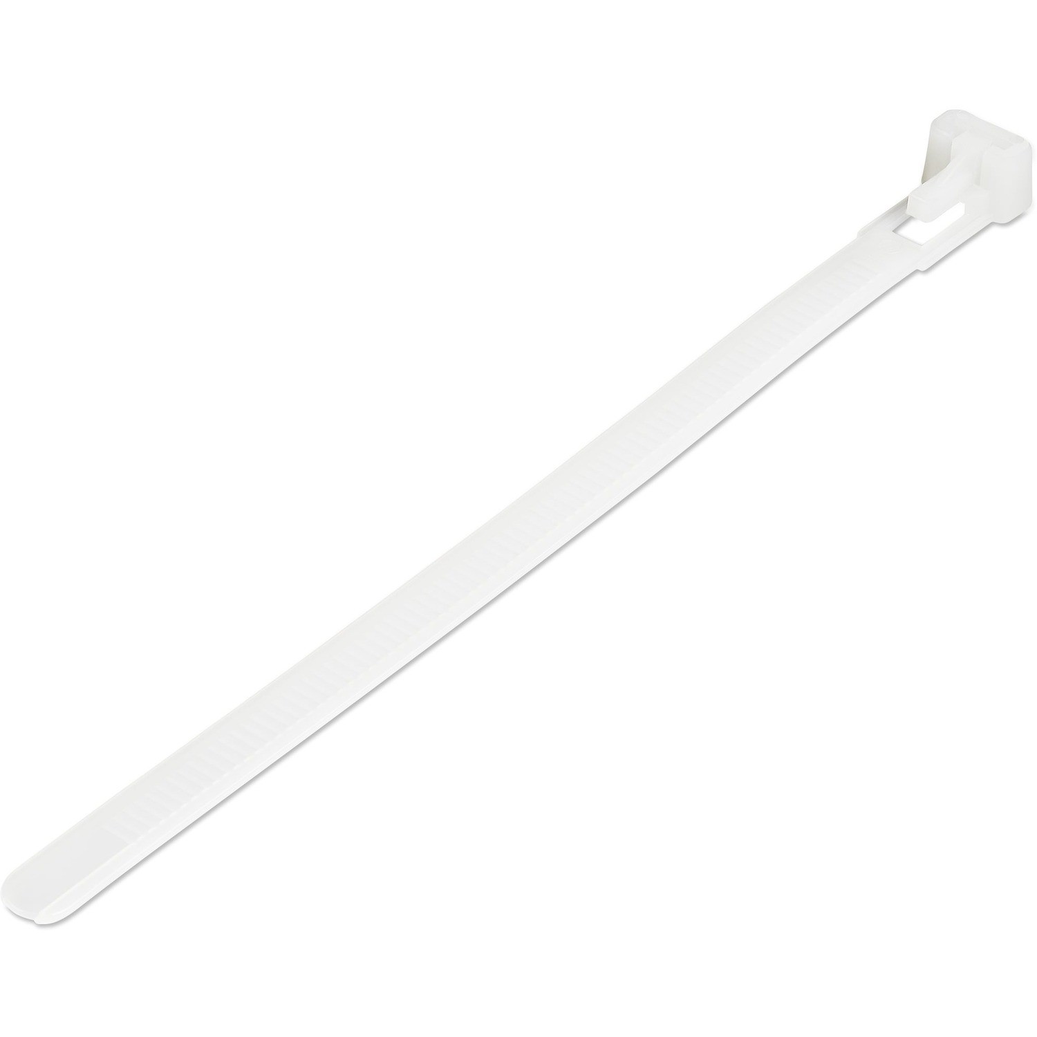 StarTech.com 100 Pack 6" Reusable Cable Ties - White Medium Releasable Nylon/Plastic Zip Ties Resealable Adjustable Network Cable Wraps UL