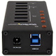 StarTech.com 4 Port USB 3.0 Hub plus 3 Dedicated USB Charging Ports (2 x 1A & 1 x 2A) - 5Gbps - Wall Mountable Metal Enclosure