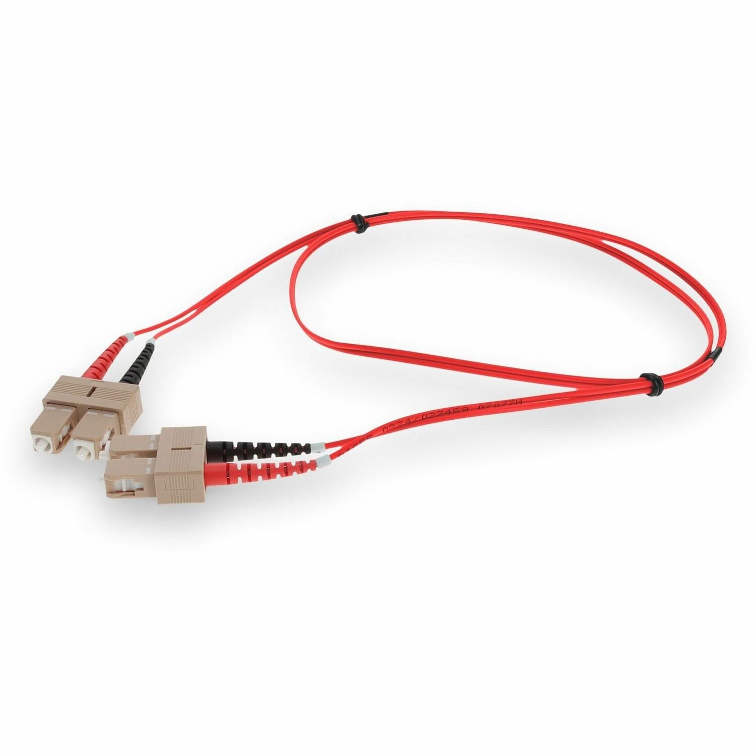 AddOn 3m SC to SC Red OM4 Duplex OFNR (Riser-Rated) Fiber Patch Cable
