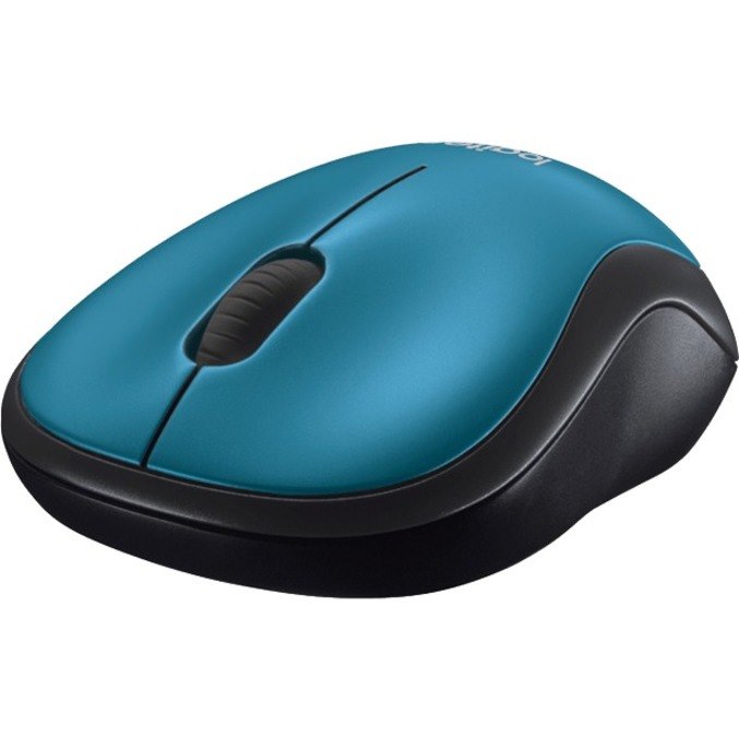 Logitech M185 Wireless Mouse, 2.4GHz with USB Mini Receiver, 12-Month Battery Life, 1000 DPI Optical Tracking, Ambidextrous, Compatible with PC, Mac, Laptop (Blue)