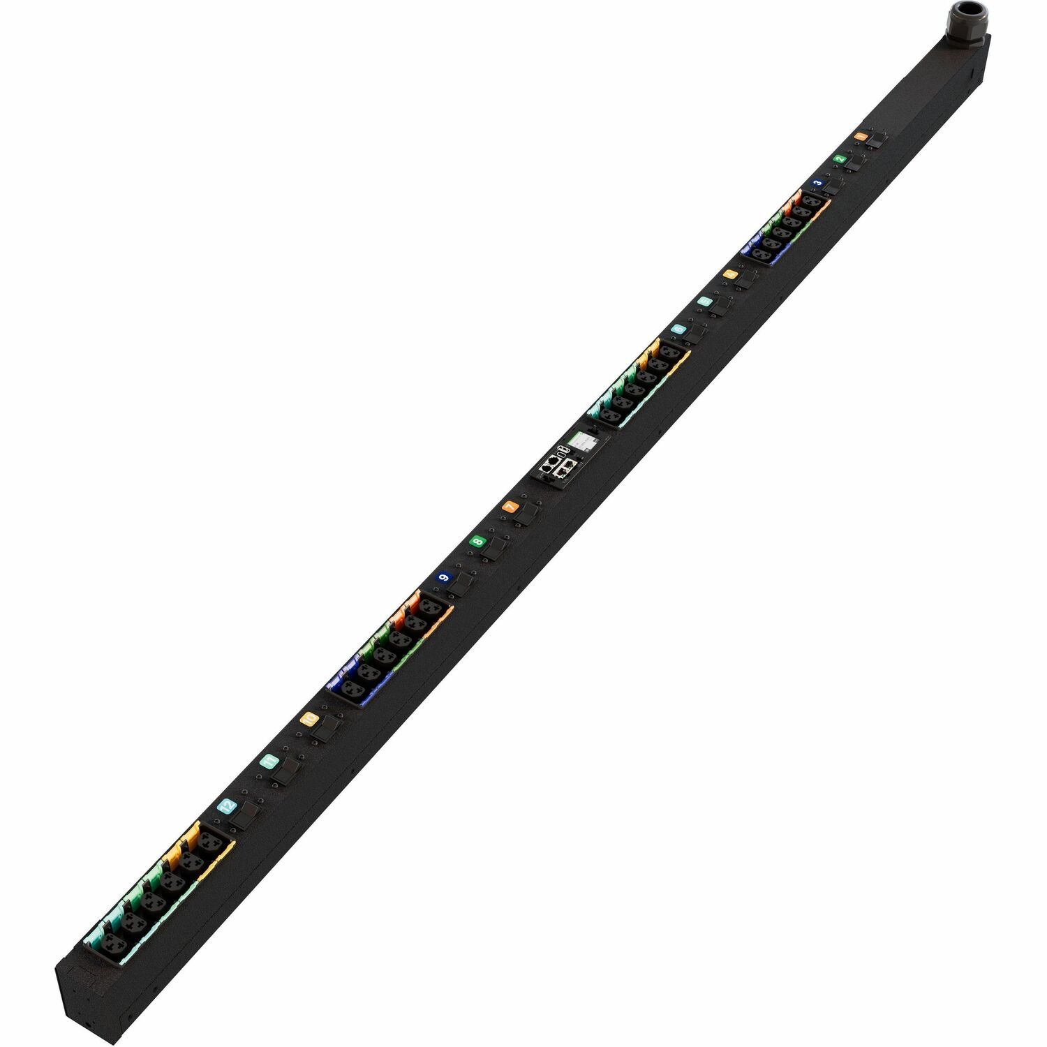 Vertiv PowerIT VP4NA0A2 Upgradeable Monitored Input Level HD rPDU, Vertical, Three Phase, 24 Combination C13/C19 Outlets, 80A, 1~ 240V/3~ 208V, 0U