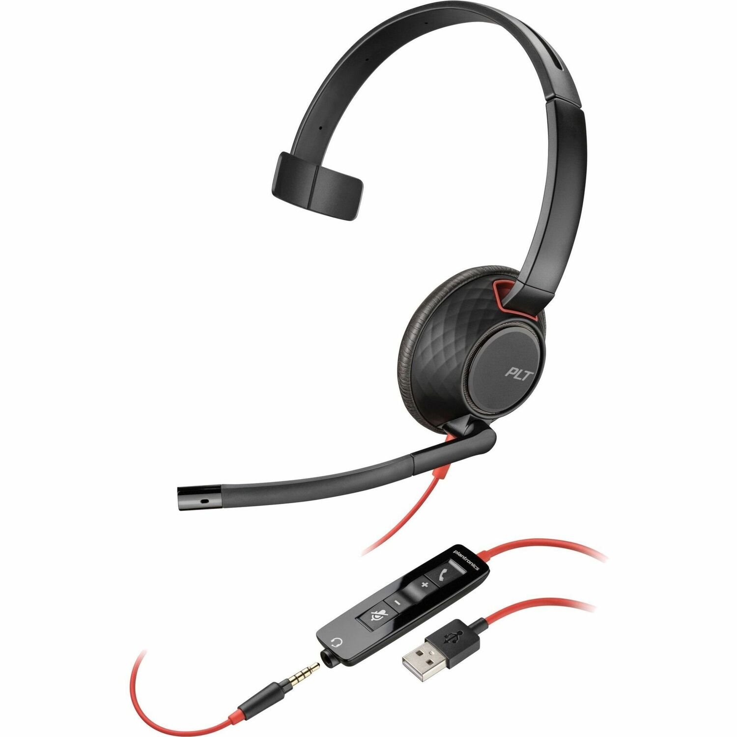 Poly Blackwire 5210 Monaural USB-A Headset TAA