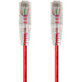 Monoprice SlimRun Cat6 28AWG UTP Ethernet Network Cable, 3ft Red