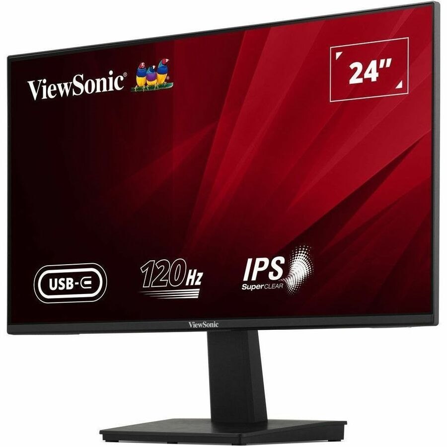 Viewsonic VA2448-MHU 24 Inch Full HD 1080p IPS Monitor with 120Hz, Variable Refresh Rate, Eye Care, HDMI, VGA, and USB C Inputs for Home and Office