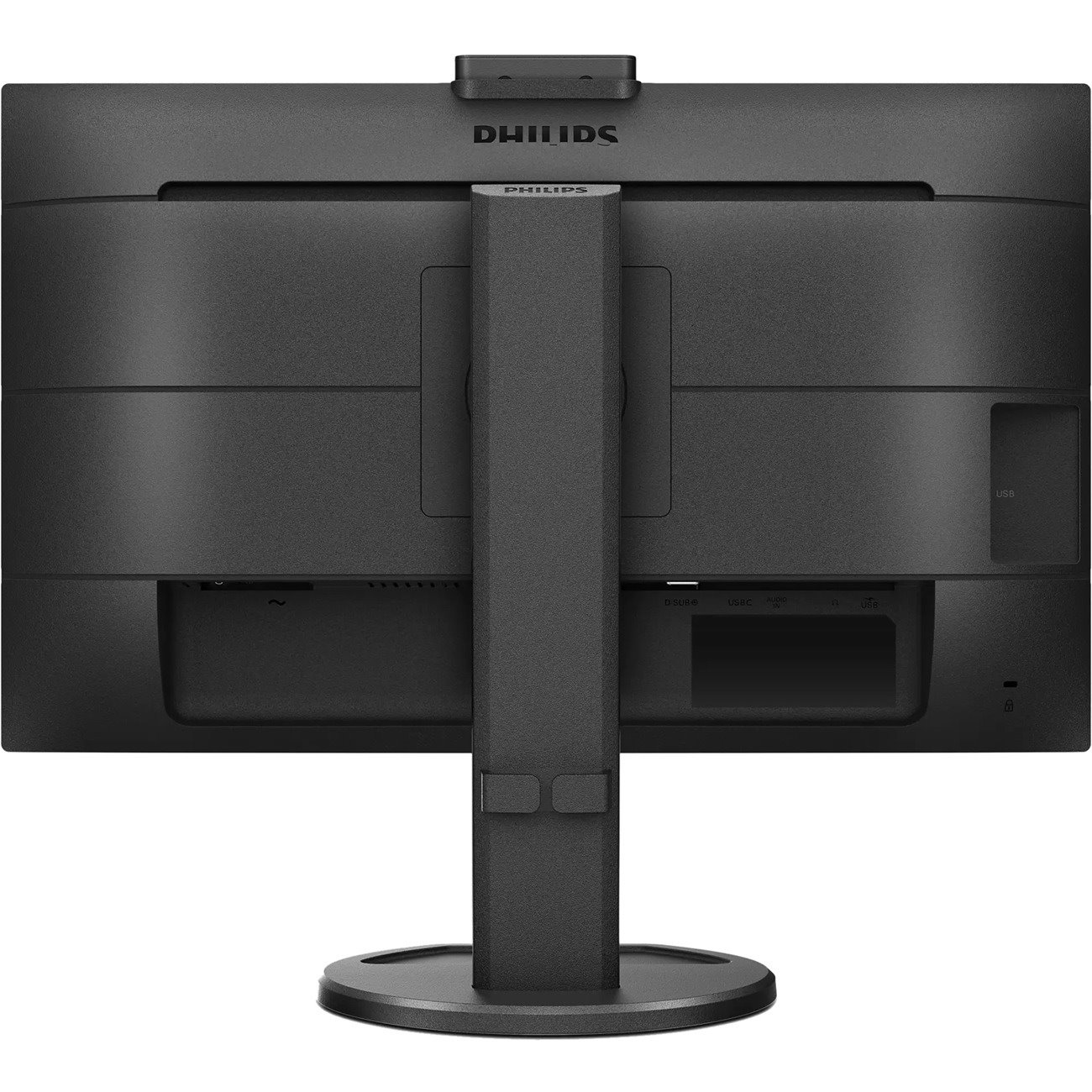 Philips 243B9H 24" Class Webcam Full HD LCD Monitor - 16:9 - Textured Black