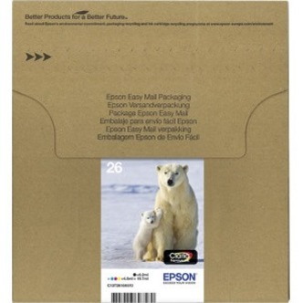 Epson Claria 26 Original Inkjet Ink Cartridge - Black, Yellow, Cyan, Magenta - 4 / Pack