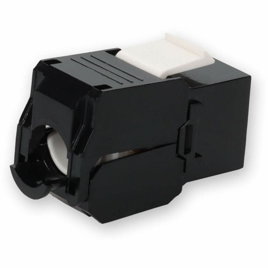 AddOn Non-Terminated to RJ-45 (Female) Black Cat6A UTP Copper Connector 180 Degree