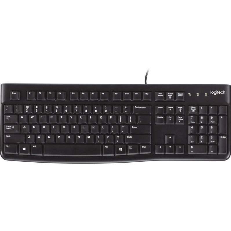 Logitech K120 Keyboard - Cable Connectivity - USB Interface