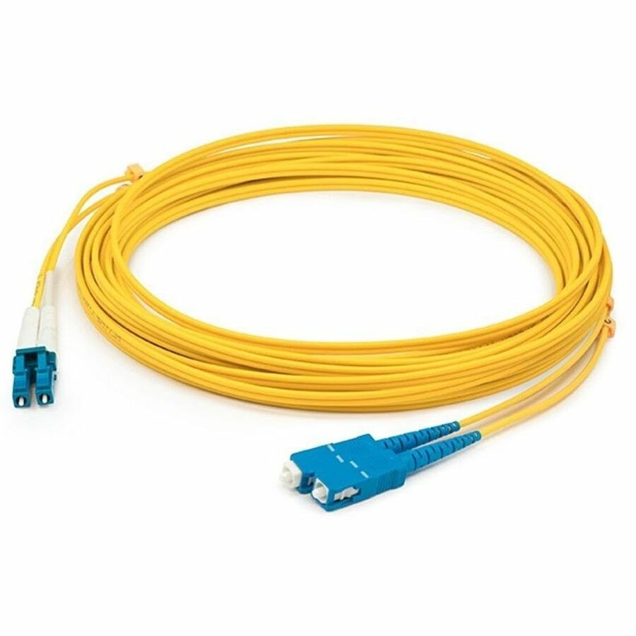 AddOn 2m SC to LC Yellow OS2 Duplex LSZH SMF Fiber Patch Cable