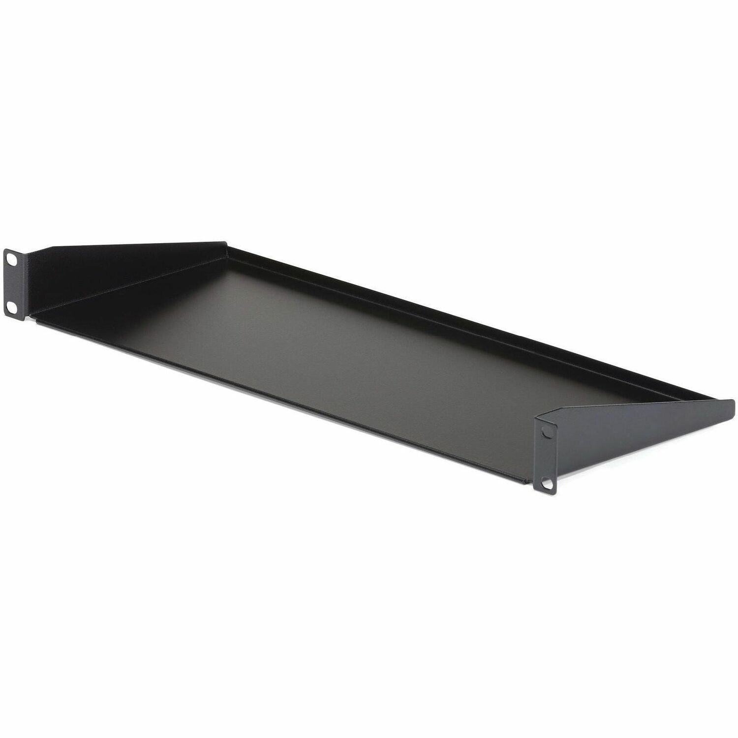 StarTech.com 1U Server Rack Schap - Universele Rack Mount Cantilever Shelf voor 19" Netwerk Kast & Apparatuur - Heavy Duty Staal - Capaciteit 15kg - Diepte 18cm (7"), Zwart