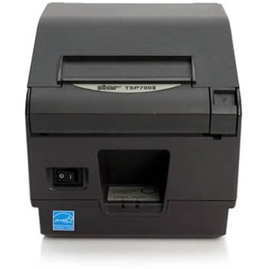 Star Micronics TSP700II Thermal Receipt and Label Printer, Ethernet, CloudPRNT, USB, Two Peripheral USB, Gray - Cutter, External Power Supply Needed, Gray