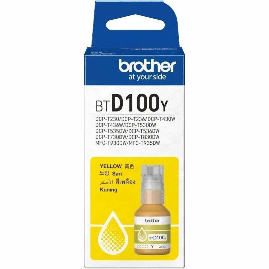 Brother BTD100Y Refill Ink Bottle - Yellow - Inkjet
