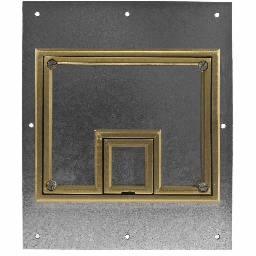 Hubbell Rec FB Cover, 7-G, Brass, Carpet