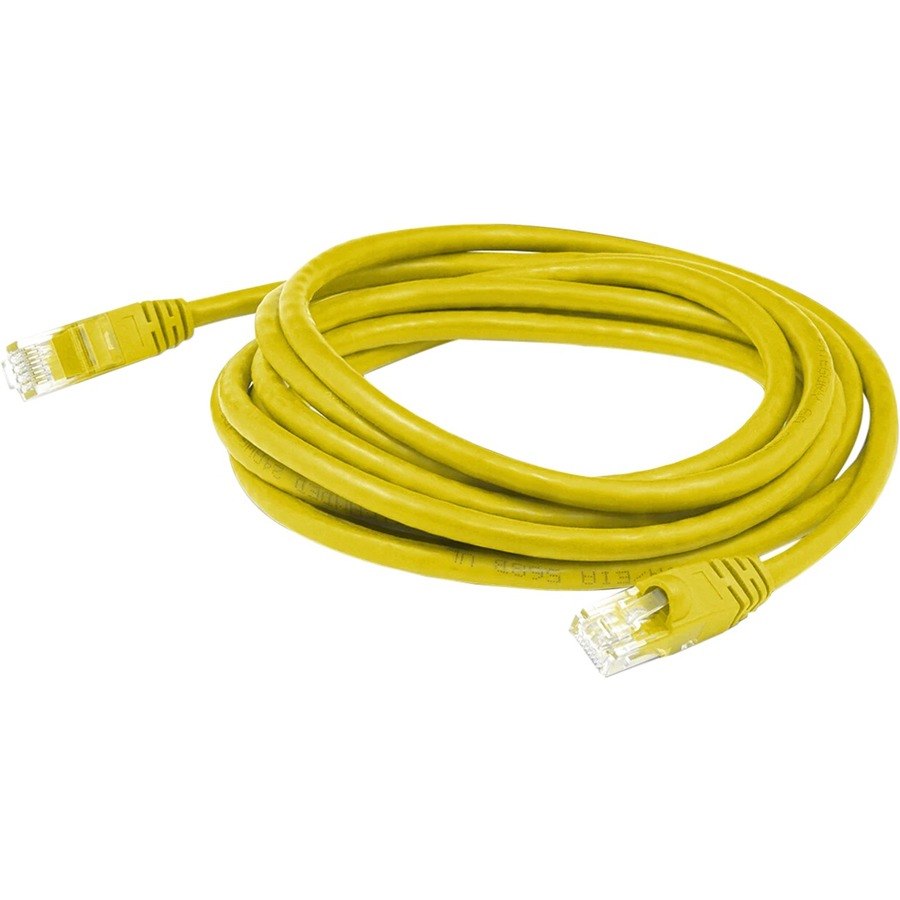 AddOn 7ft Yellow CAT 6 Slim PVC Ethernet Cable Snagless Clear-Claw RJ-45 M/M