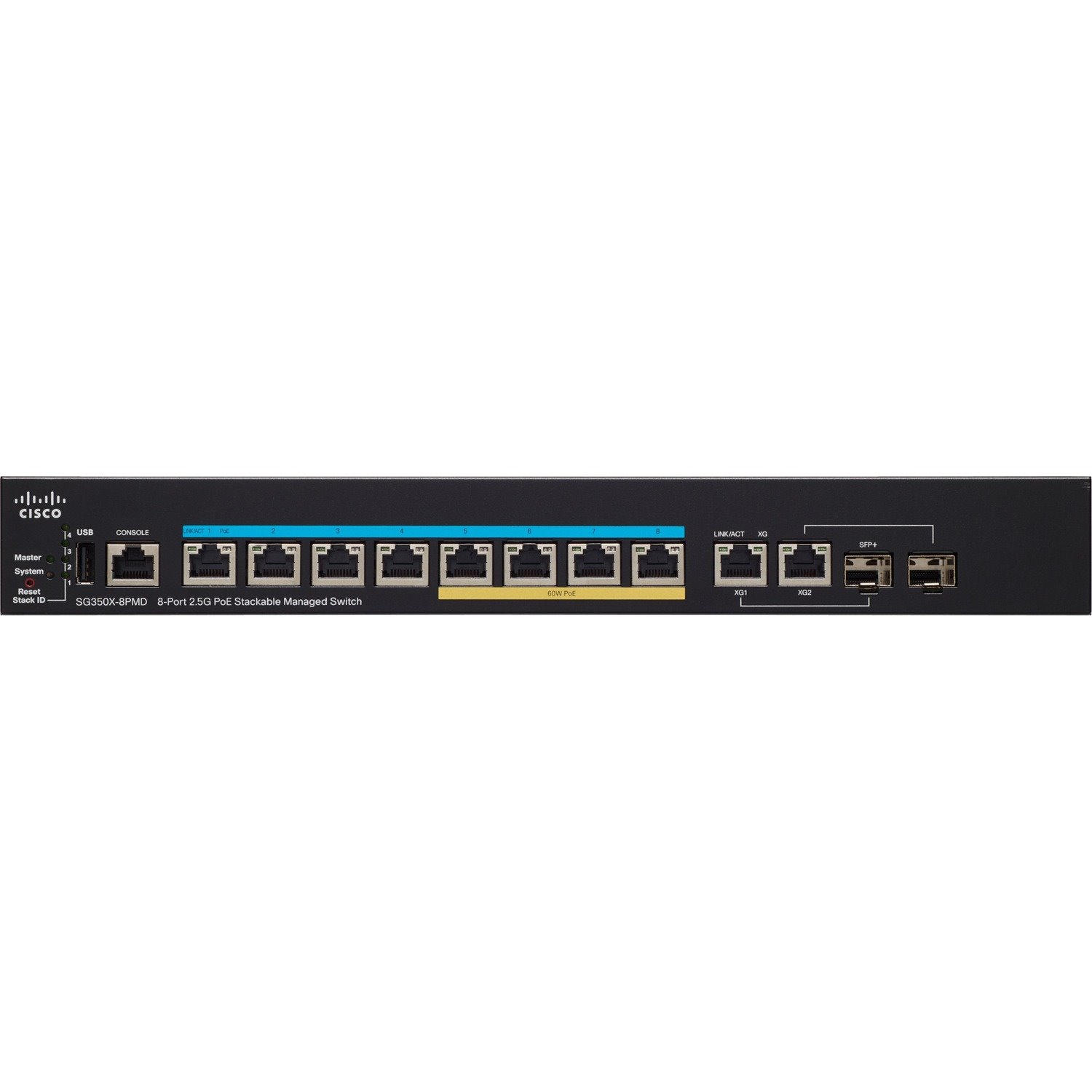 Cisco SG350X-8PMD 8-Port 2.5G PoE Stackable Managed Switch