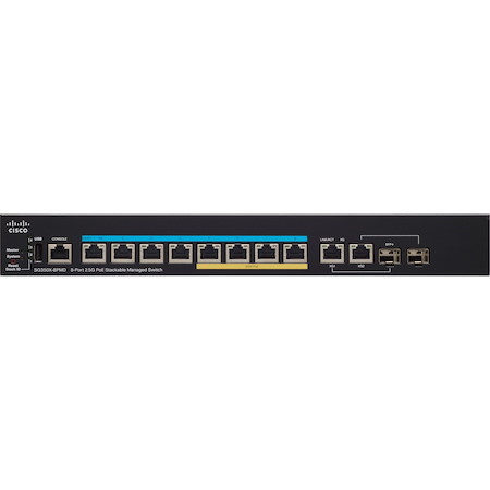 Cisco SG350X-8PMD 8-Port 2.5G PoE Stackable Managed Switch