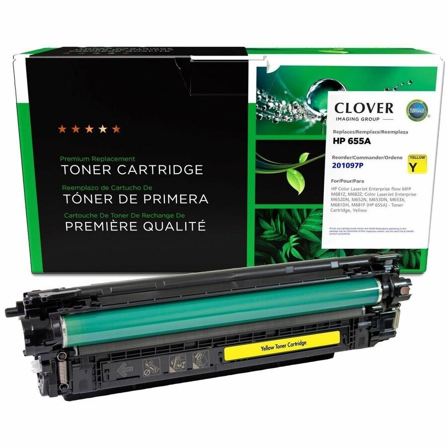 Clover Imaging Remanufactured Yellow Toner Cartridge for HP 655A (CF452A)