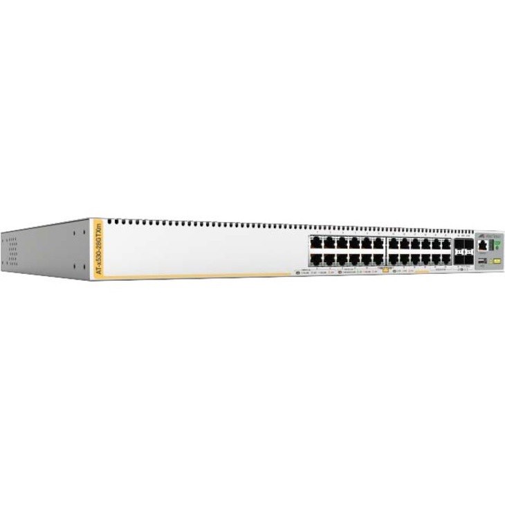 Allied Telesis x530 x530-28GTXm 24 Ports Manageable Layer 3 Switch - Gigabit Ethernet, 5 Gigabit Ethernet, 10 Gigabit Ethernet - 10GBase-X, 5GBase-T, 10/100/1000Base-T
