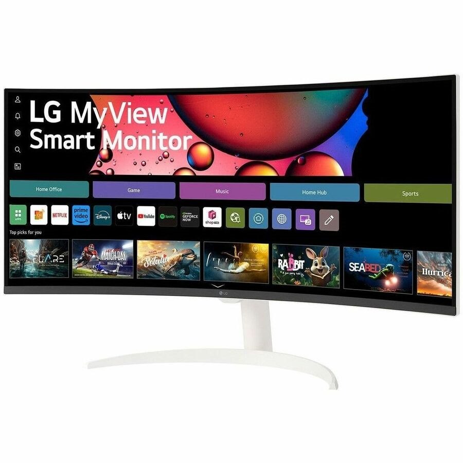 LG 34SR63QA-W 34" Class UW-QHD Curved Screen Smart LCD Monitor - 21:9 - Alpine White