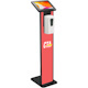 CTA Digital Premium Locking Floor Stand Kiosk with Graphic Card Slot and Automatic Soap Dispenser (Black)